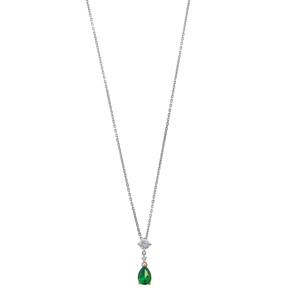 Дамско сребърно колие с родиево покритие. Salvatore plata 136C0438