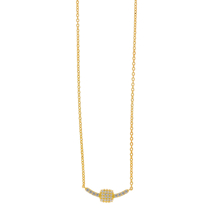 Дамско колие със златно покритие и фини циркони. 272C0051 Salvatore plata