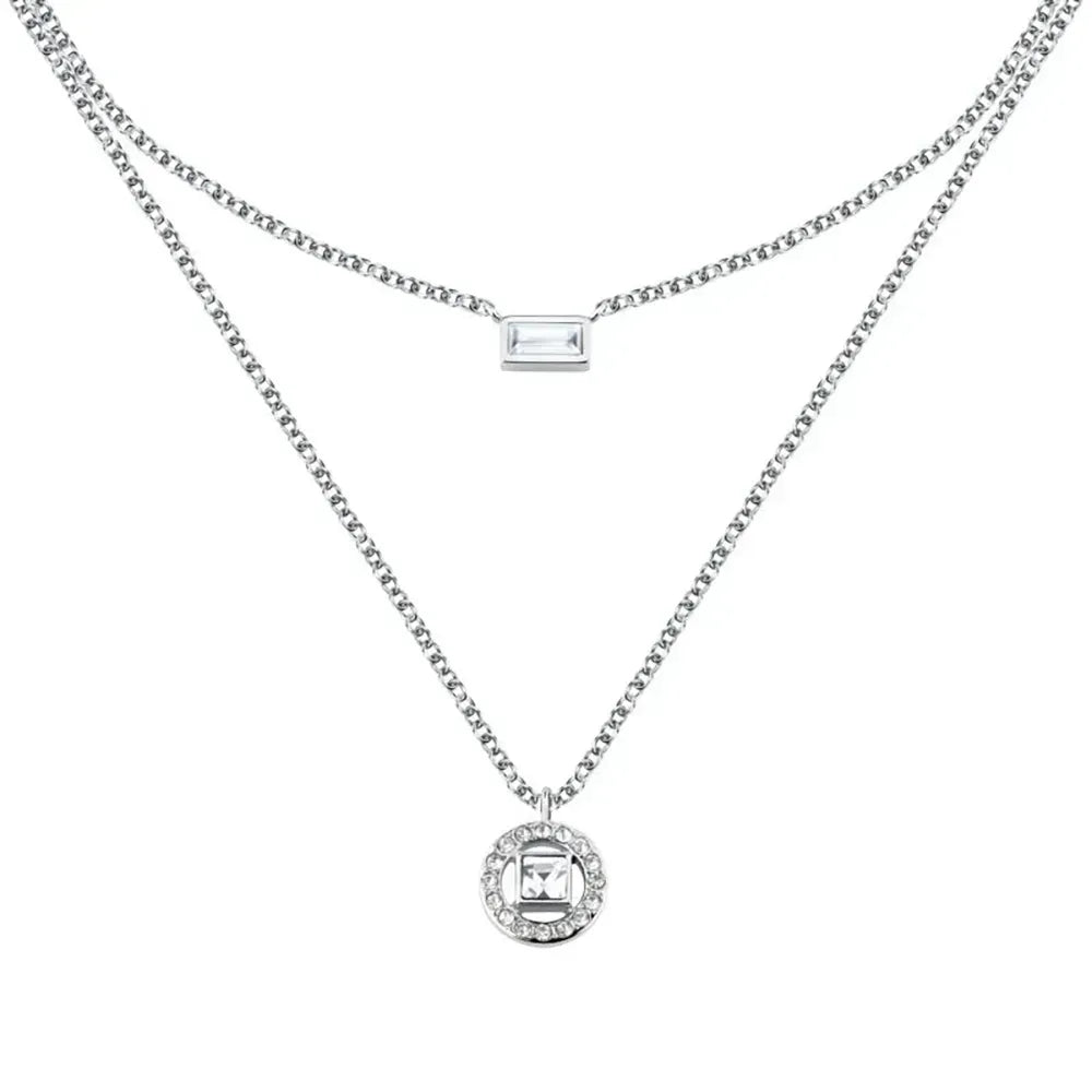 Дамско стоманено колие KARL LAGERFELD Illume с бели кристали