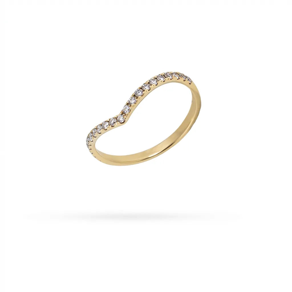 Пръстен с диамант от 14К жълто злато с централен диамант 0.25ct F VS