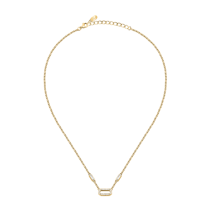 Фино златисто колие Karl Lagerfeld Crystals с дължина 40+5 см и правоъгълни кристали – KLAYC10