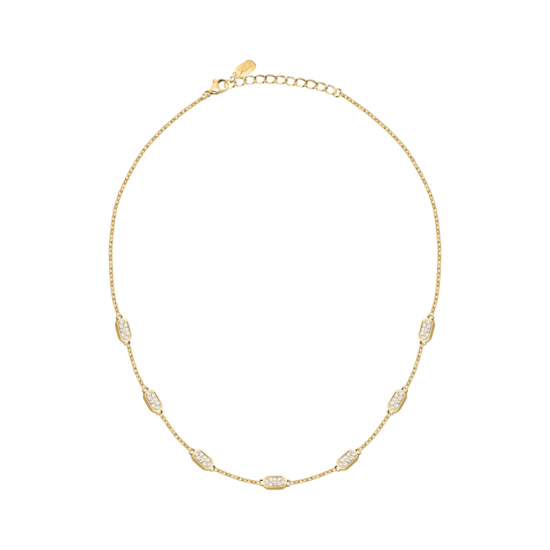 Фино златисто колие с кристали Karl Lagerfeld Crystals с дължина 40+5 см – KLAYC58