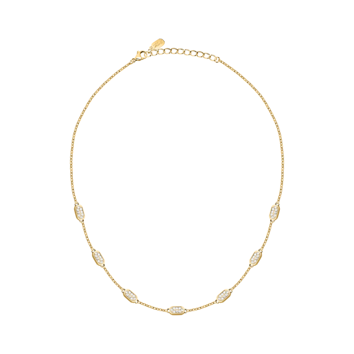 Фино златисто колие с кристали Karl Lagerfeld Crystals с дължина 40+5 см – KLAYC58