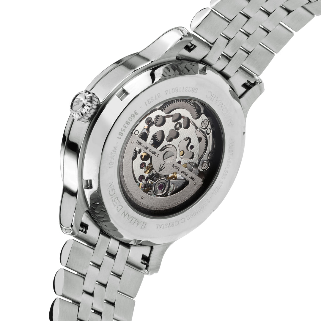 Мъжки часовник R8823118016 от Maserati с видим механизъм.