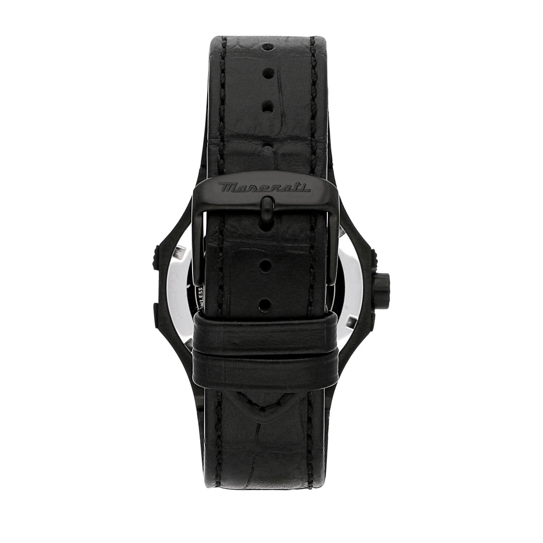 Мъжки часовник Maserati Potenza R8821108051 с кожена черна каишка