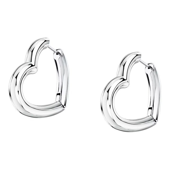 Стоманени обеци сърца Morellato Creole, 27 мм