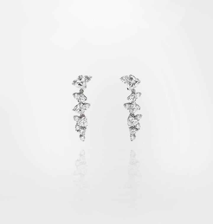 Висящи дамски сребърни обеци със сърца. Chiara Ferragni - J19AXD24