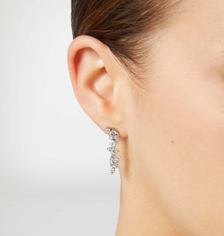 Висящи дамски сребърни обеци със сърца. Chiara Ferragni. J19AXD24