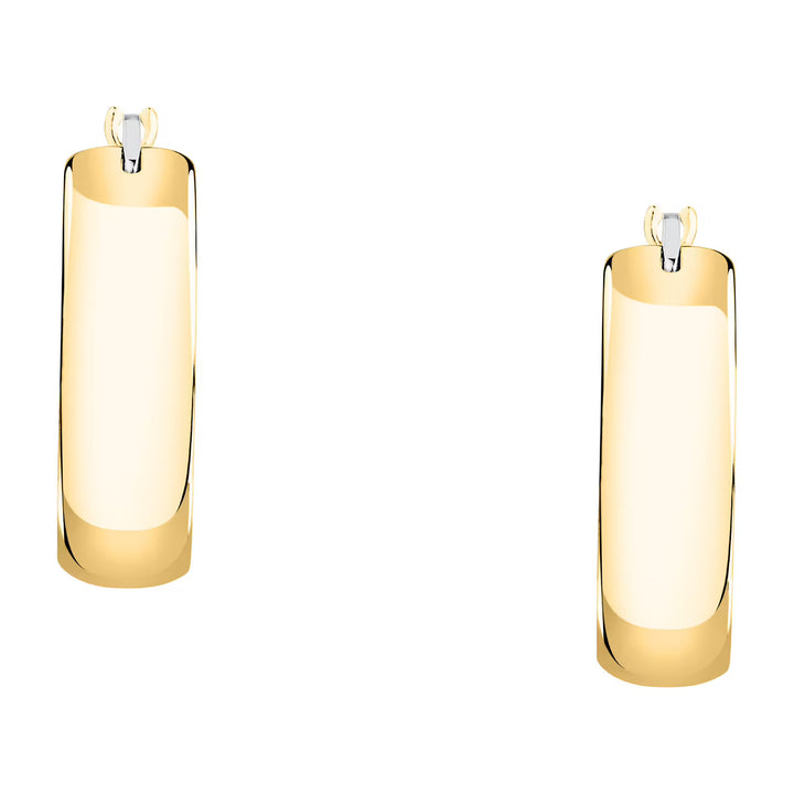 Позлатени обеци халки 2 см от медицинска стомана със златно PVD, Morellato SAUP33, студио кадър, чифт.