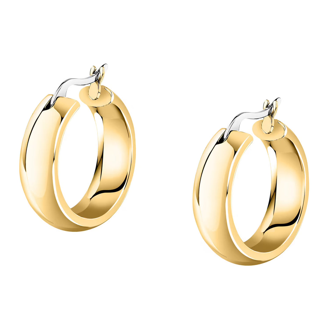 Щракваща закопчалка (hinged) на позлатена халка от стомана, близък план, SAUP33.