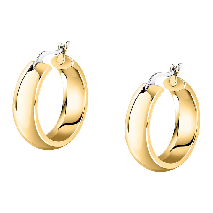 Щракваща закопчалка (hinged) на позлатена халка от стомана, близък план, SAUP33.