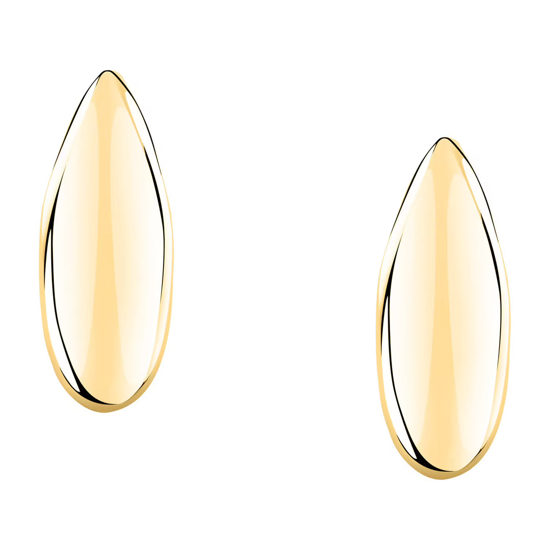 Позлатени обеци халки, овална форма, медицинска стомана със златно PVD, Morellato SAUP32 – студио кадър, чифт.

