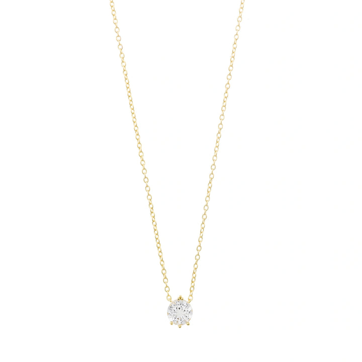 Gold-plated silver necklace with white CZ Salvatore Plata