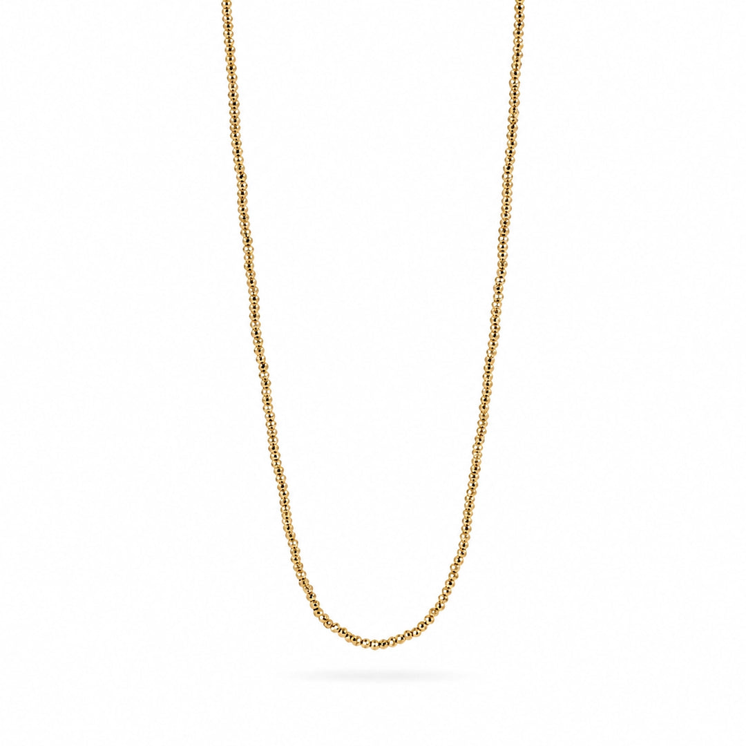 Златно колие с топчета от жълто злато 14K Senso Gold DN3259 на бял фон