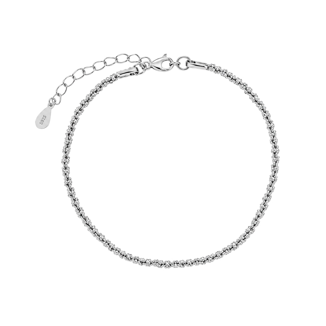 Women's Silver Bracelet with Detailed Weave by Senso Silver