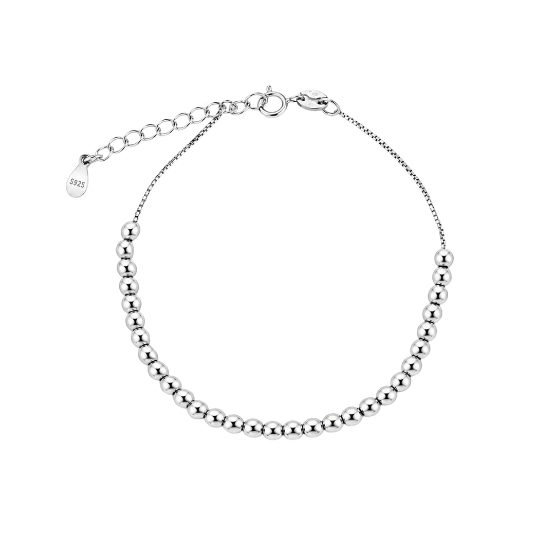 Women's Silver Beaded Bracelet by Senso Silver