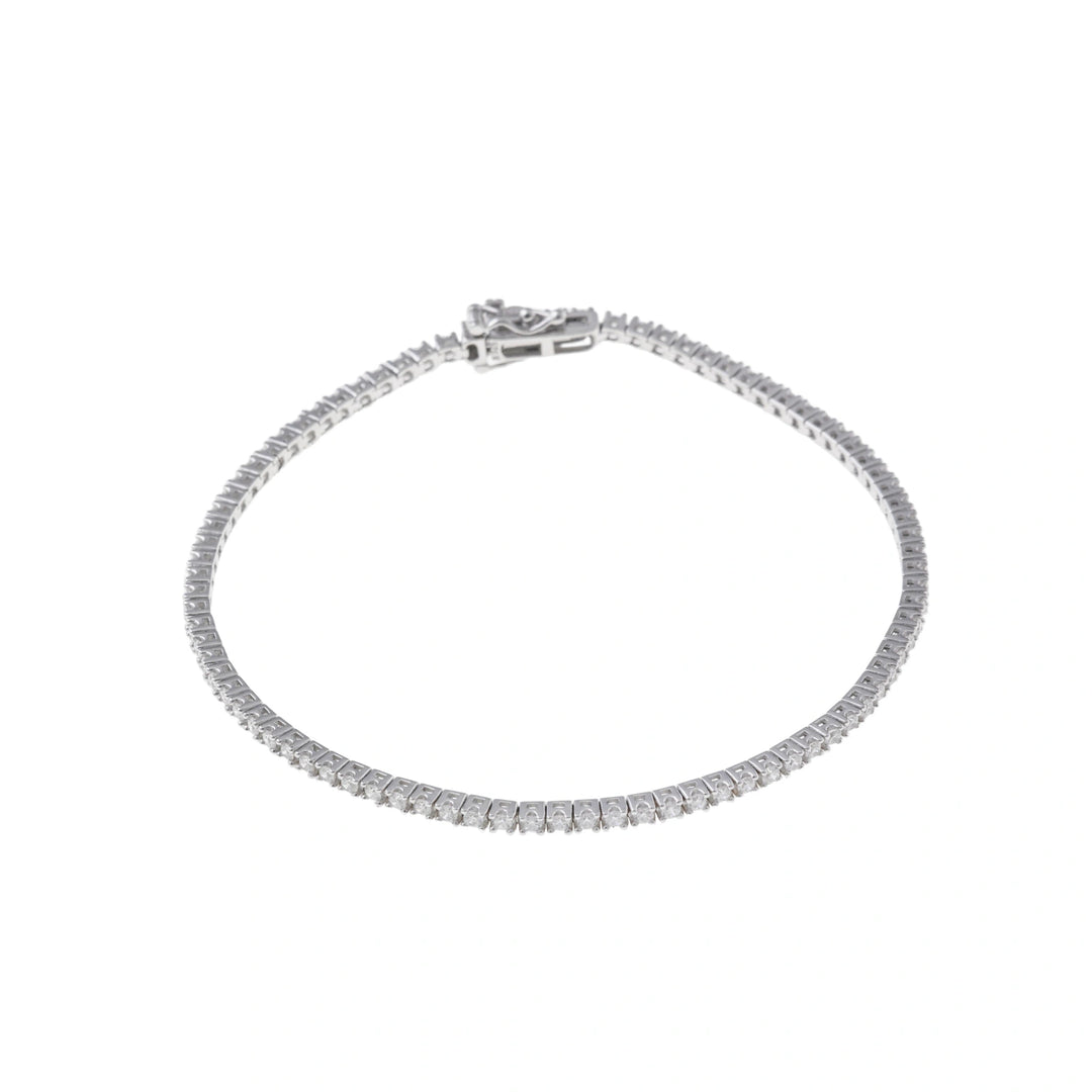 Silver tennis bracelet with white CZ Salvatore Plata