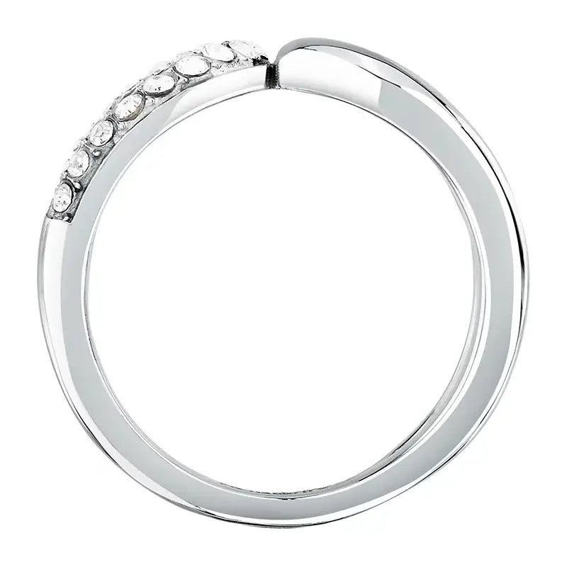 Страничен профил на пръстена – отворена горна линия и гладка шина.