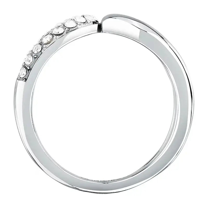 Страничен профил на пръстена – отворена горна линия и гладка шина.