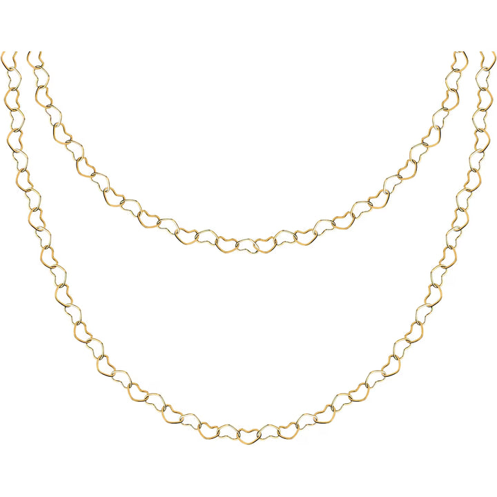 дамско стоманено колие с pvd златно покритие