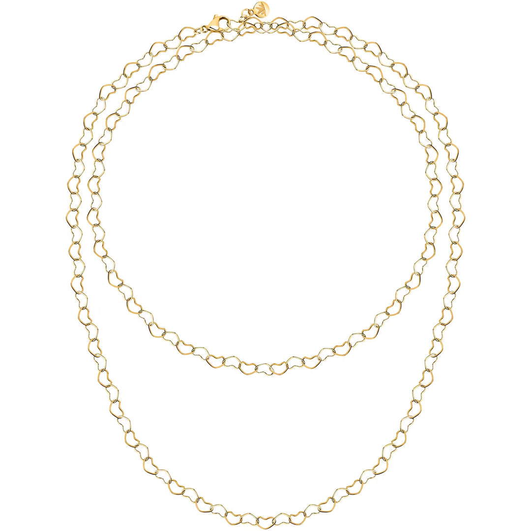 Стоманено колие Intrecci с PVD златно покритие – модерна елегантност за всяка жена