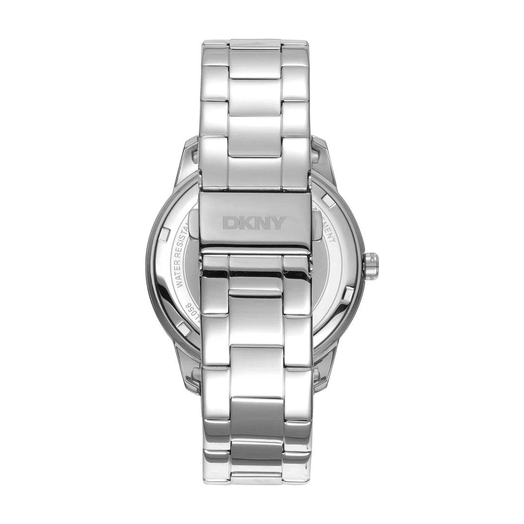 Заден капак и стоманена верижка на DKNY Chambers Glitz със закопчалка с лого – модел DK1L056M0035