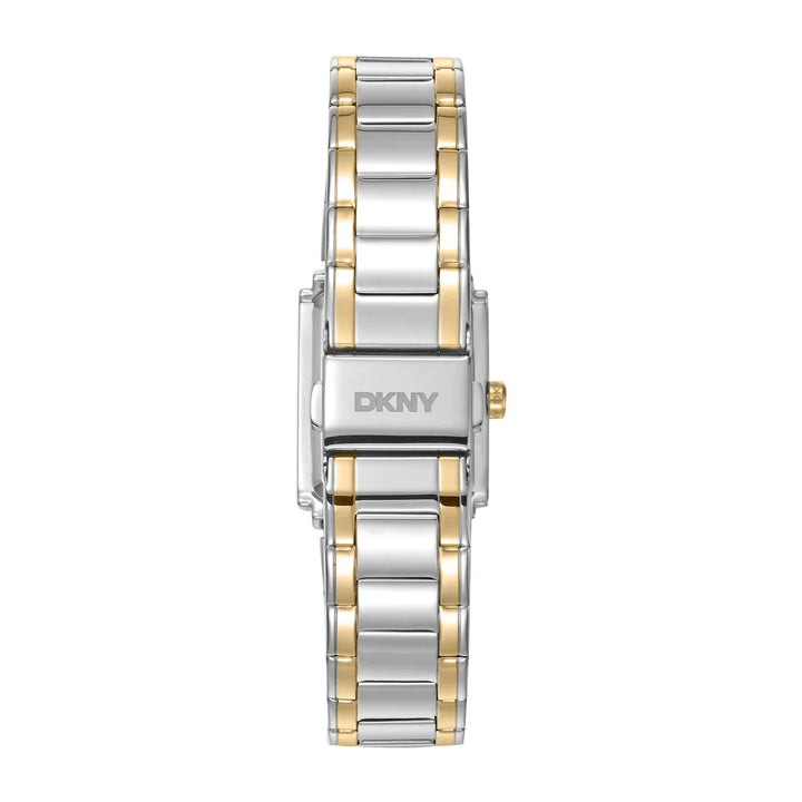 Гръб на дамски часовник DKNY Everyday – двуцветна стоманена верижка 18×16 мм, модел DK1L121M0085