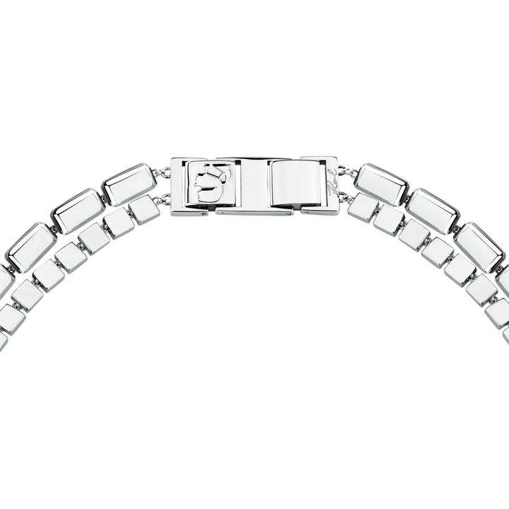 Бижутерска закопчалка с логото Karl Lagerfeld на сребристо колие Crystals – модел KLAYC01