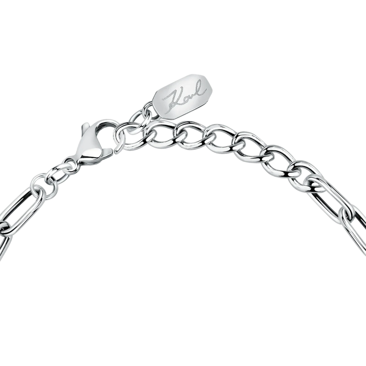 Закопчаване с карабинка и удължител на дамска гривна Karl Lagerfeld Pearl от стомана с перла – KLAYR06