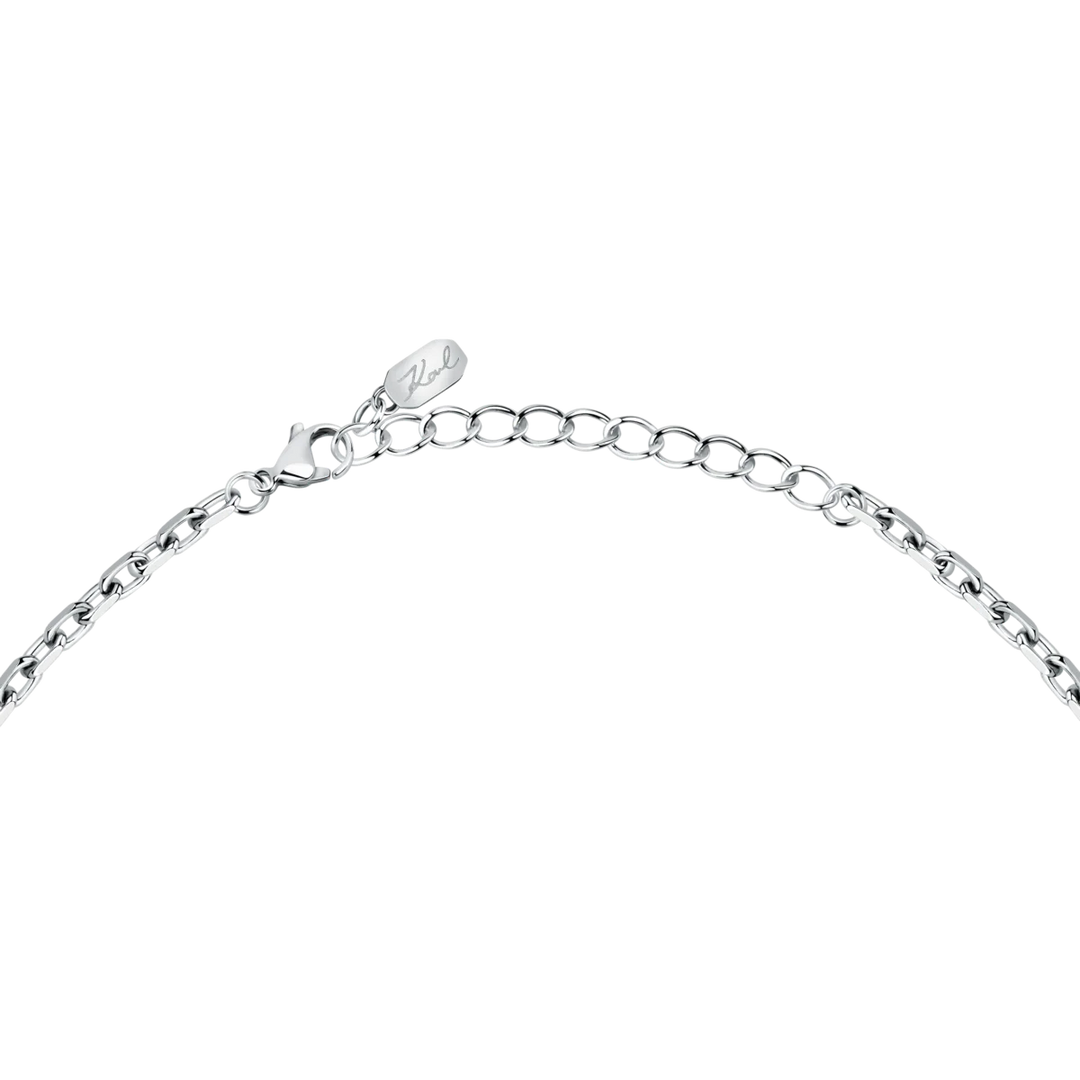 Закопчаване с карабинка и удължител на дамско колие Karl Lagerfeld Crystals от неръждаема стомана – модел KLAYC14