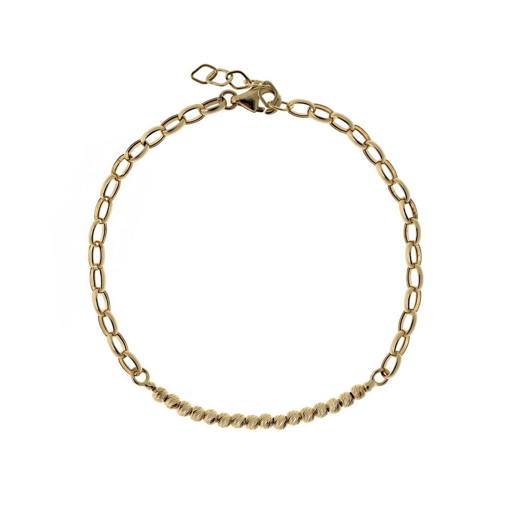 Дамска златна гривна с дебела плетка от Senso Gold