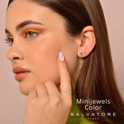 Обеци Salvatore Plata Minijewels Color