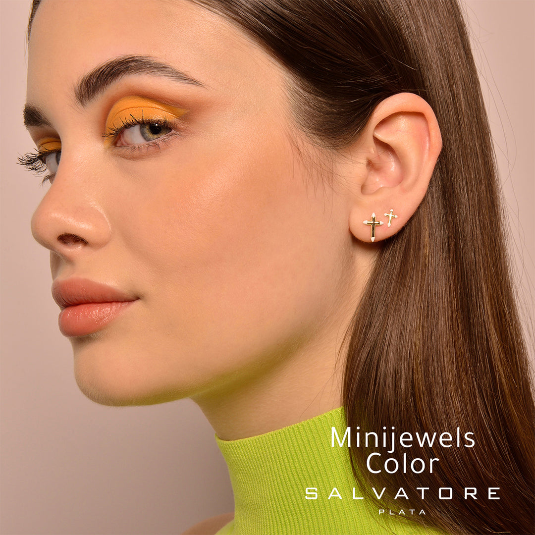 Обеци Salvatore Plata Minijewels Color